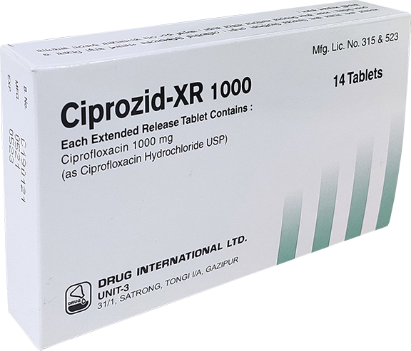 CIPROZID - DX (Ciprofloxacin) 1000mg