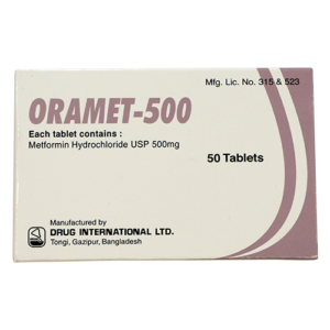 Oramet (Metformin Hydrochloride) 500mg