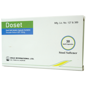 Doset (Docusate Sodium) 100mg