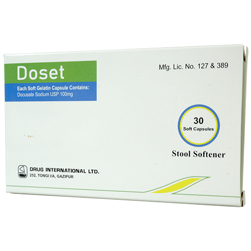 Doset (Docusate Sodium) 100mg