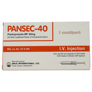 Pansec Injection (Pantoprazole) 40mg