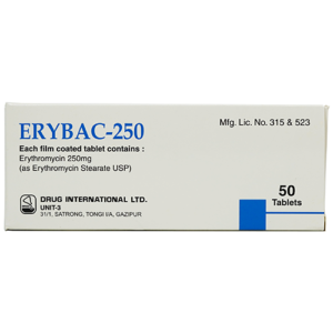 ERYBAC Tablet (Erythromycin) 250mg