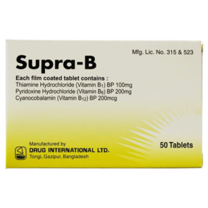Supra-B (Vitamin B1, B6 & B12) 100mg+200mg+200mg