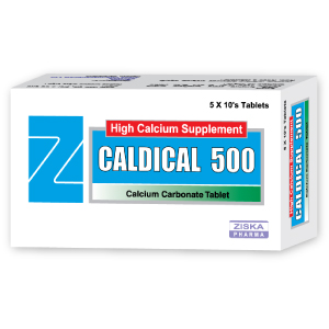 Caldical (Calcium Carbonate and Vitamin D3) 500mg